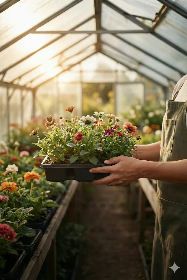 Blick in unser Thermo-Gewächshaus