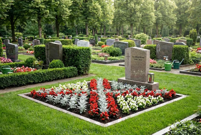 Gepflegtes Grab Harz